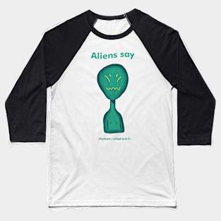 cute illustration of aliens Baseball T-Shirt